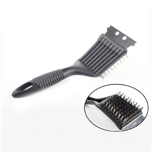 8 Inch Small Grill Brush and Scraper with Stainless Steel Wire Bristle.